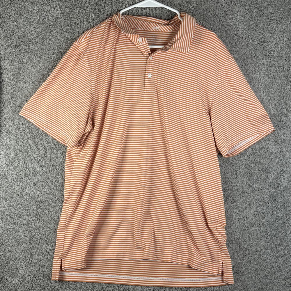 Vineyard Vines Polo Shirt Mens XL Striped Golf Performance Whale Golf Shirt